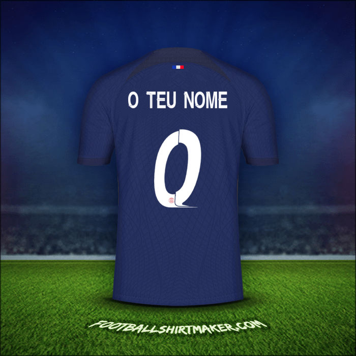 Camisola Paris Saint Germain Cup 2023/2024 -  o teu nome - 0