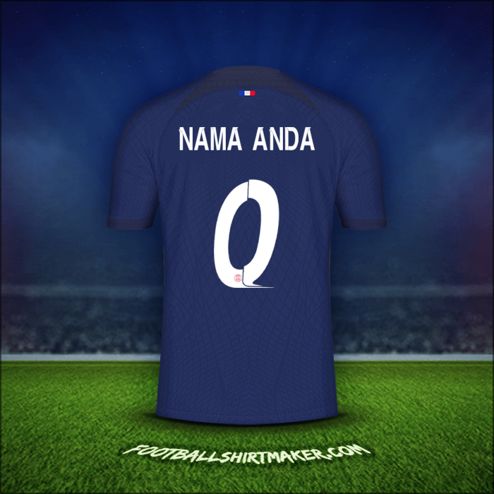 Jersey Paris Saint Germain Cup 2023/2024 -  nama anda - 0