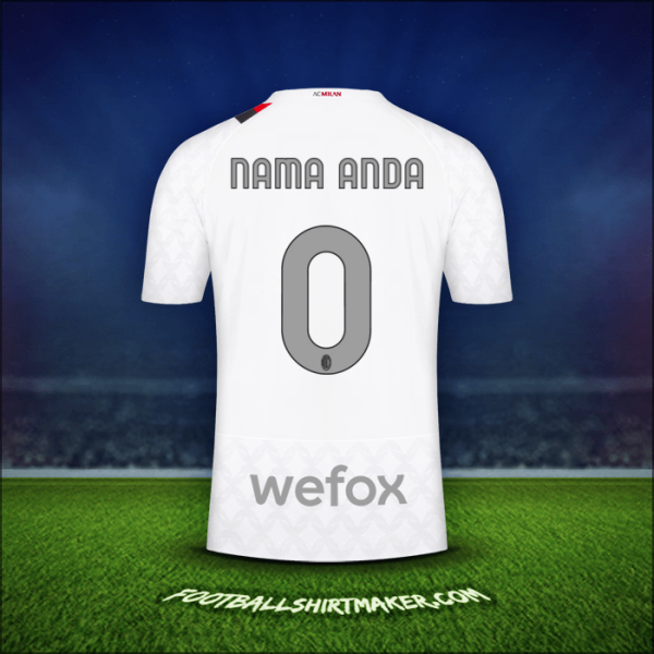 Jersey AC Milan 2023/2024 Alternatif -  nama anda - 0