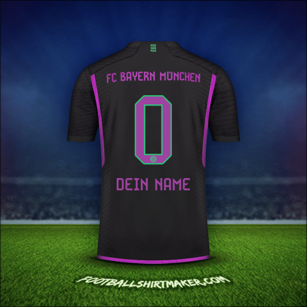 Trikot FC Bayern Munchen 2023/2024 Auswärts -  dein name - 0