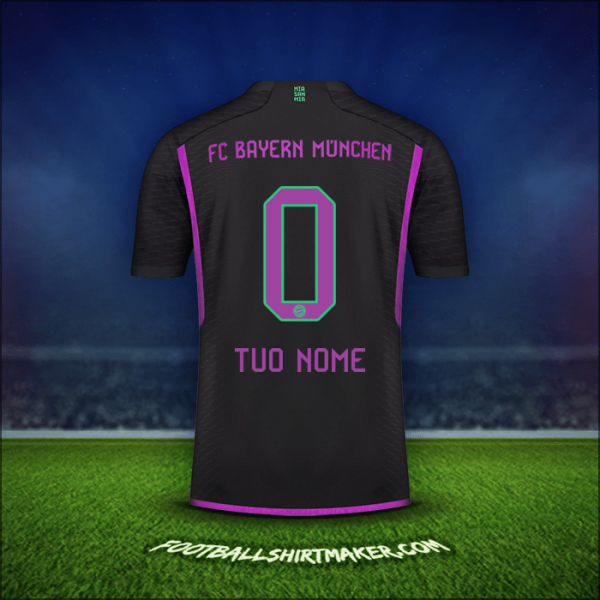 Maglia FC Bayern Munchen 2023/2024 Seconda -  tuo nome - 0