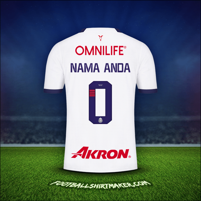 Jersey Guadalajara 2023/2024 Alternatif -  nama anda - 0