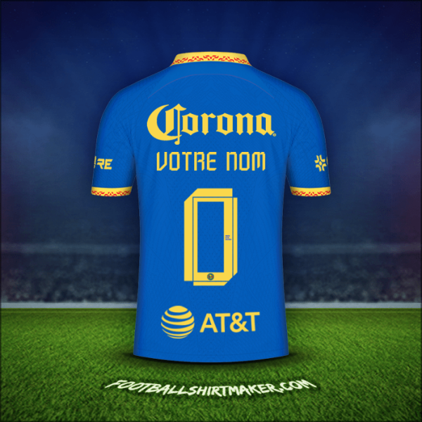 Maillot Club America 2023/2024 Extérieur -  votre nom - 0
