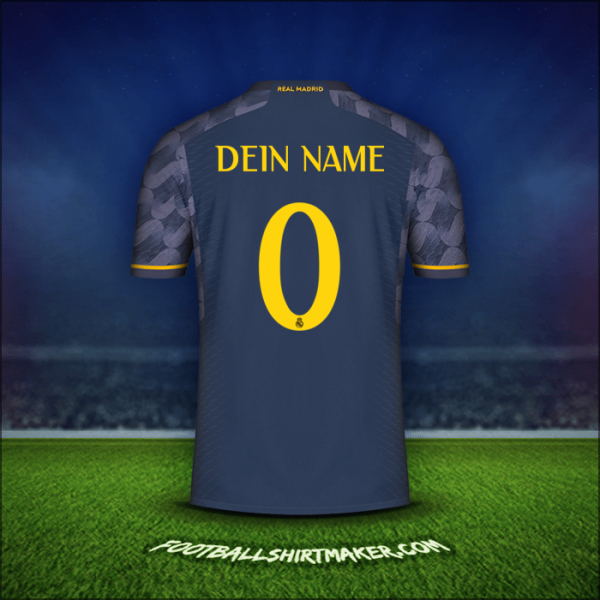 Trikot Real Madrid CF Cup 2023/2024 Auswärts -  dein name - 0