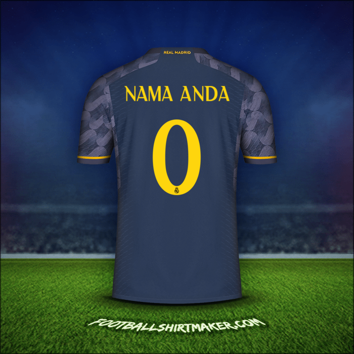 Jersey Real Madrid CF Cup 2023/2024 Alternatif -  nama anda - 0