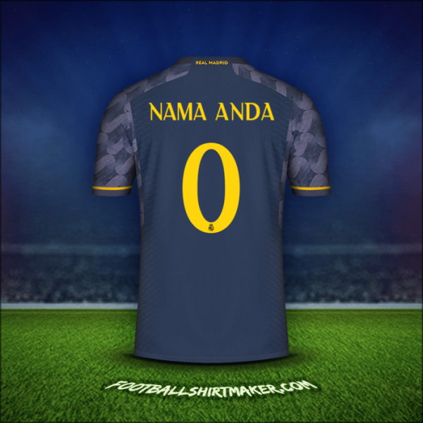 Jersey Real Madrid CF Cup 2023/2024 Alternatif -  nama anda - 0