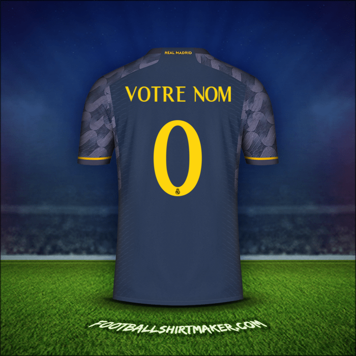 Maillot Real Madrid CF Cup 2023/2024 Extérieur -  votre nom - 0