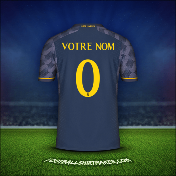 Maillot Real Madrid CF Cup 2023/2024 Extérieur -  votre nom - 0