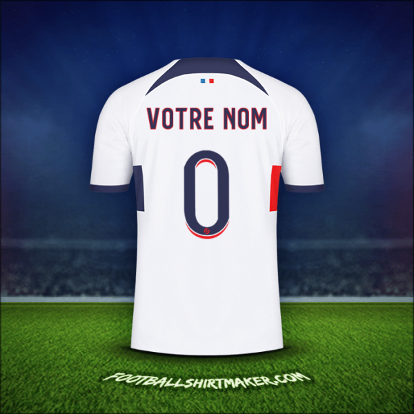 Maillot Paris Saint Germain 2023/2024 Extérieur -  votre nom - 0