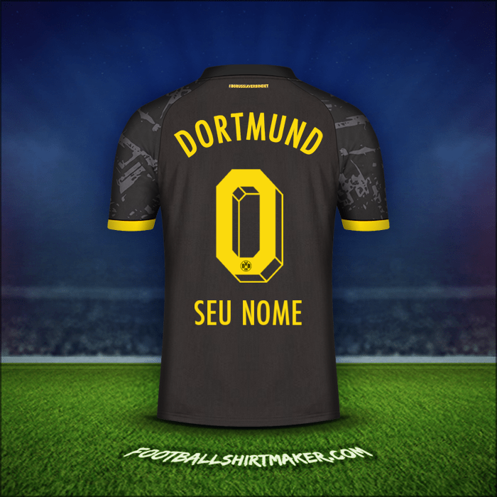 Camisa Borussia Dortmund 2023/2024 Alternativa -  seu nome - 0