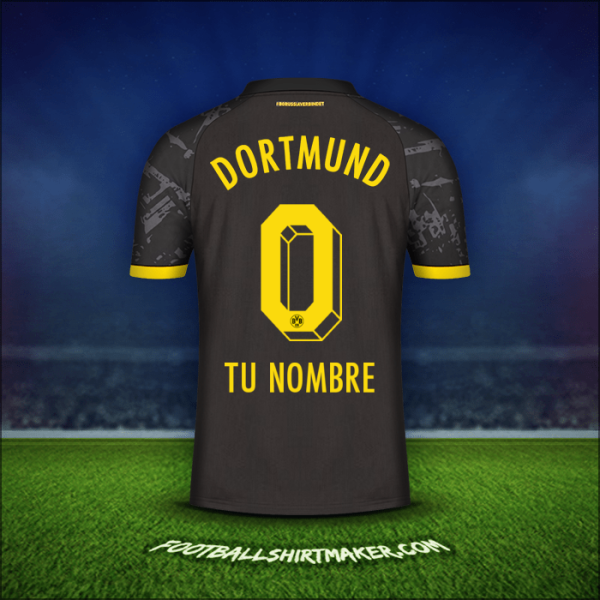 Camiseta Borussia Dortmund 2023/2024 Visita -  tu nombre - 0