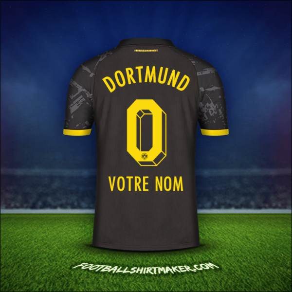 Maillot Borussia Dortmund 2023/2024 Extérieur -  votre nom - 0
