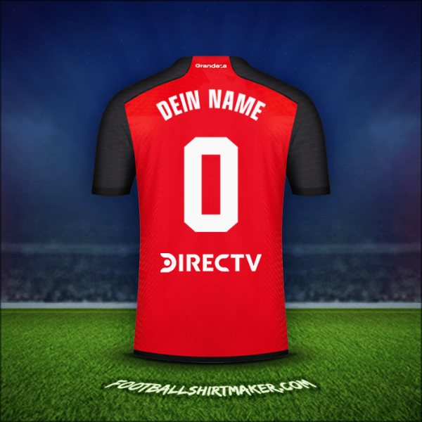Trikot River Plate 2023/2024 Auswärts -  dein name - 0