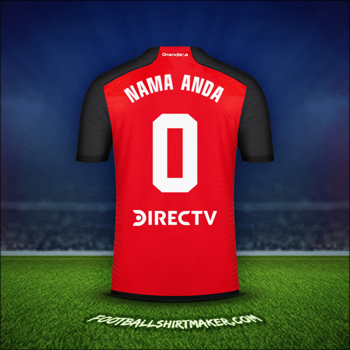 Jersey River Plate 2023/2024 Alternatif -  nama anda - 0
