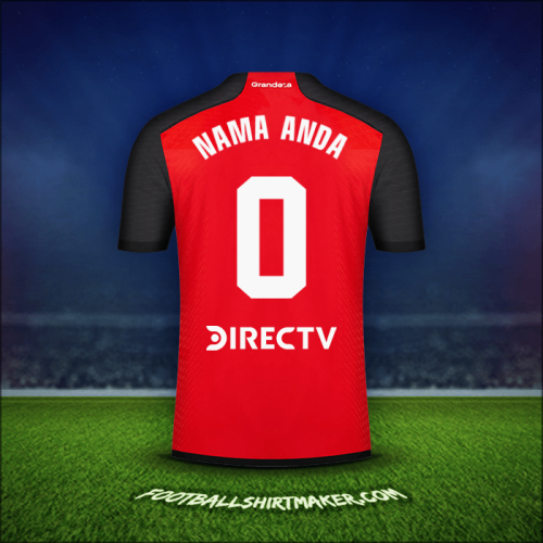 Jersey River Plate 2023/2024 Alternatif -  nama anda - 0