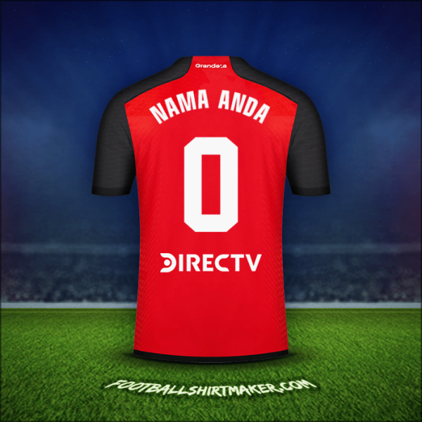 Jersey River Plate 2023/2024 Alternatif -  nama anda - 0