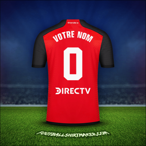 Maillot River Plate 2023/2024 Extérieur -  votre nom - 0