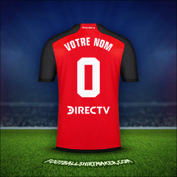 Maillot River Plate 2023/2024 Extérieur -  votre nom - 0