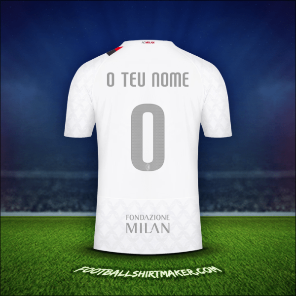 Camisola AC Milan Cup 2023/2024 Alternativa -  o teu nome - 0