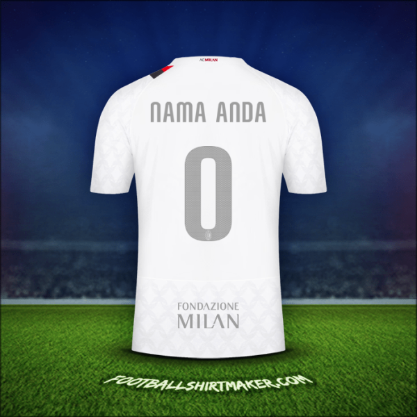 Jersey AC Milan Cup 2023/2024 Alternatif -  nama anda - 0