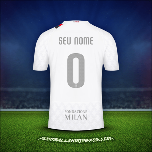 Camisa AC Milan Cup 2023/2024 Alternativa -  seu nome - 0