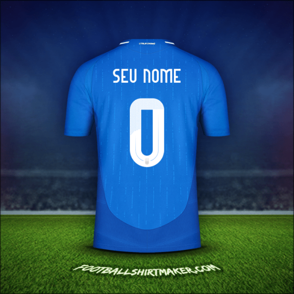 Camisa Itália 2024 -  seu nome - 0