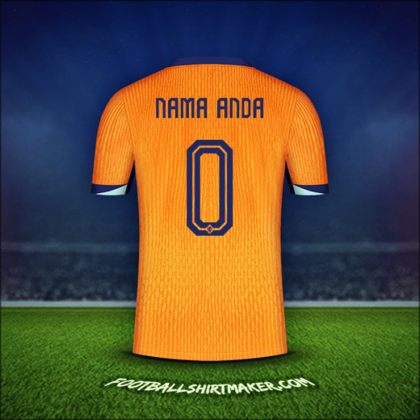 Jersey Belanda 2024 -  nama anda - 0