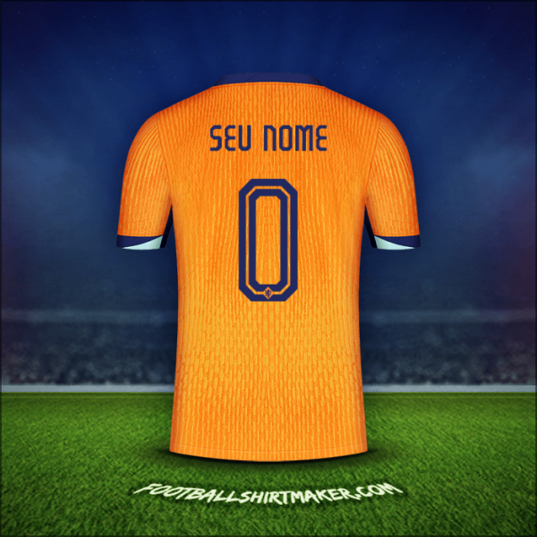 Camisa Países Baixos 2024 -  seu nome - 0