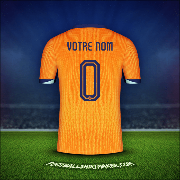 Maillot Pays-Bas 2024 -  votre nom - 0