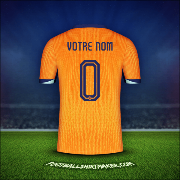 Maillot Pays-Bas 2024 -  votre nom - 0