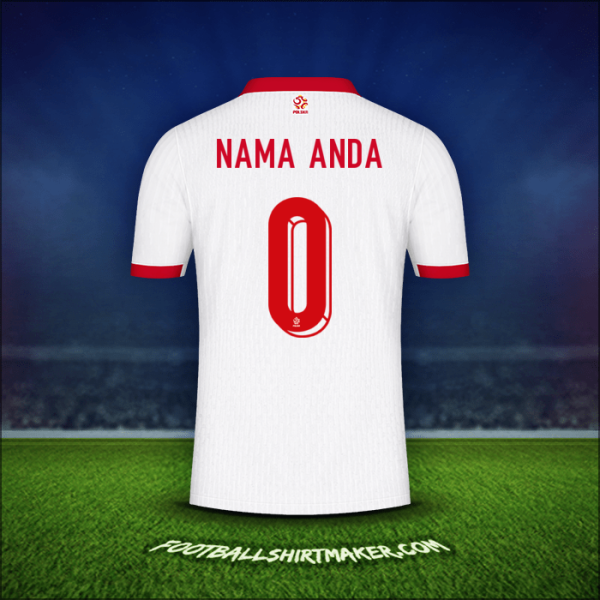 Jersey Polandia 2024 -  nama anda - 0