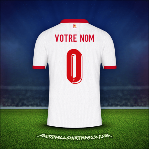 Maillot Pologne 2024 -  votre nom - 0