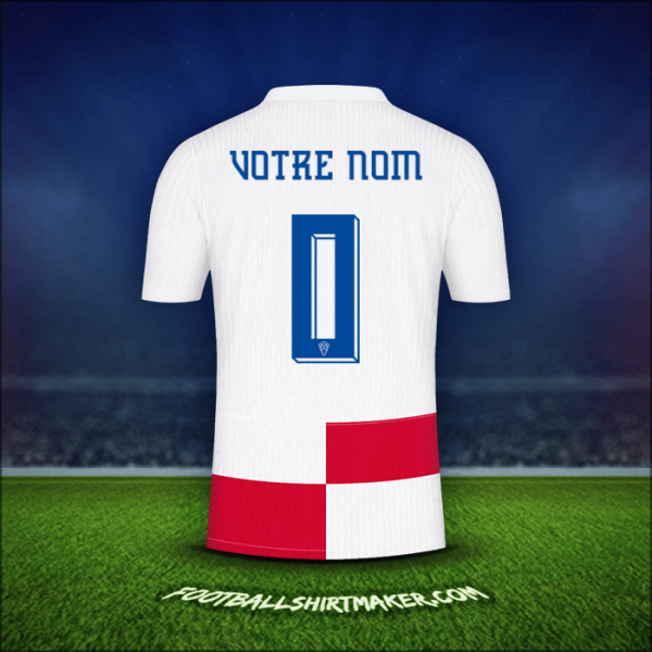 Maillot Croatie 2024 -  votre nom - 0