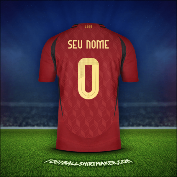 Camisa Bélgica 2024 -  seu nome - 0