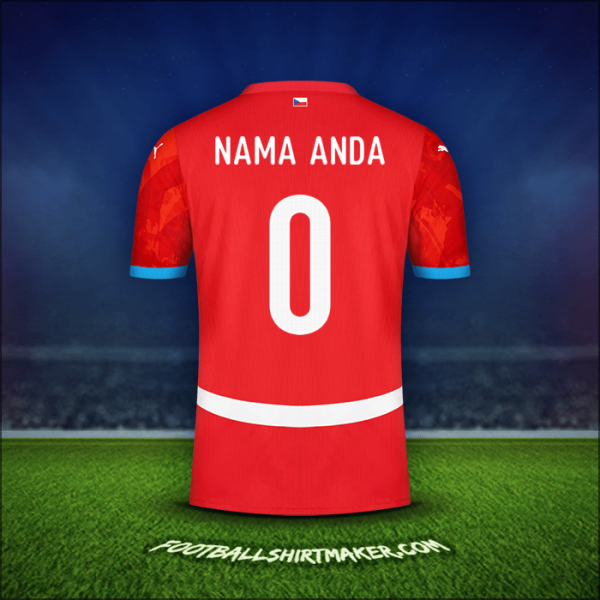Jersey Republik Ceko 2024 -  nama anda - 0