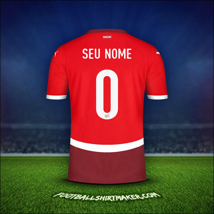 Camisa Suíça 2024 -  seu nome - 0