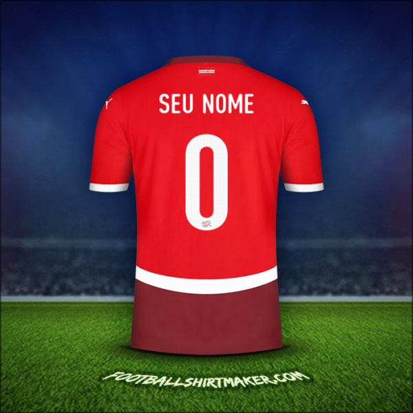 Camisa Suíça 2024 -  seu nome - 0