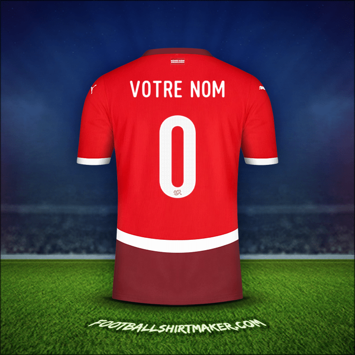 Maillot Suisse 2024 -  votre nom - 0