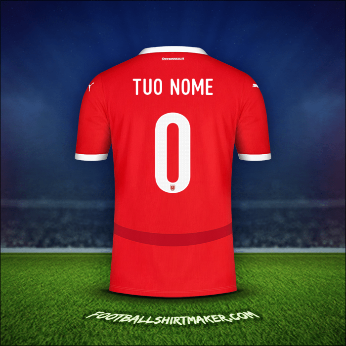 Maglia Austria 2024 -  tuo nome - 0