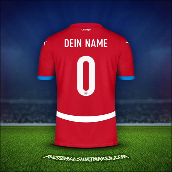 Trikot Serbien 2024 -  dein name - 0
