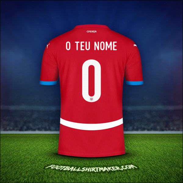 Camisola Sérvia 2024 -  o teu nome - 0