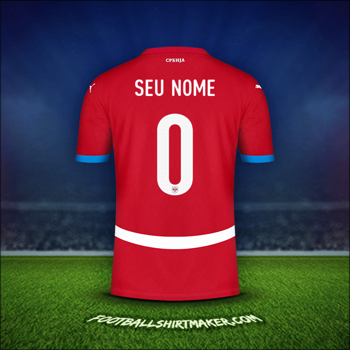 Camisa Sérvia 2024 -  seu nome - 0