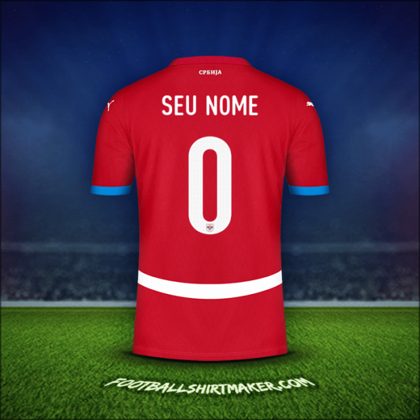 Camisa Sérvia 2024 -  seu nome - 0