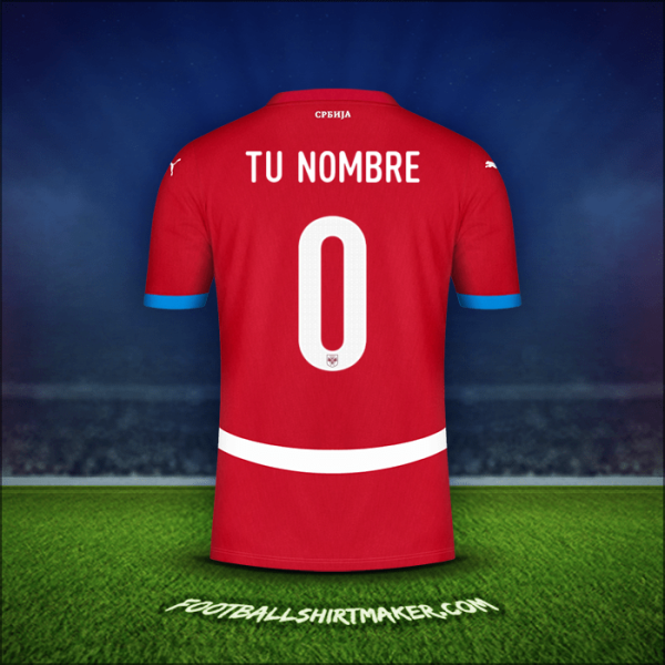 Jersey Serbia 2024 -  tu nombre - 0