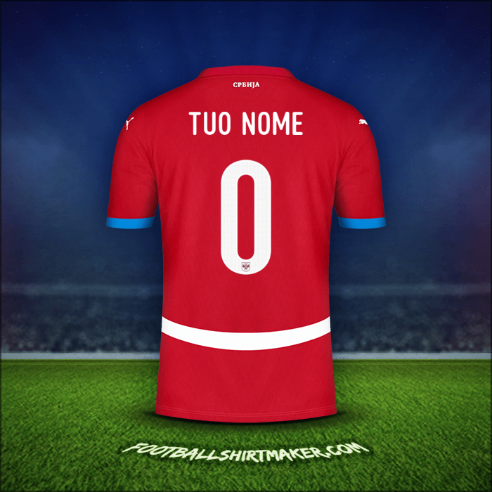 Maglia Serbia 2024 -  tuo nome - 0