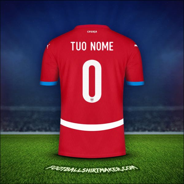 Maglia Serbia 2024 -  tuo nome - 0