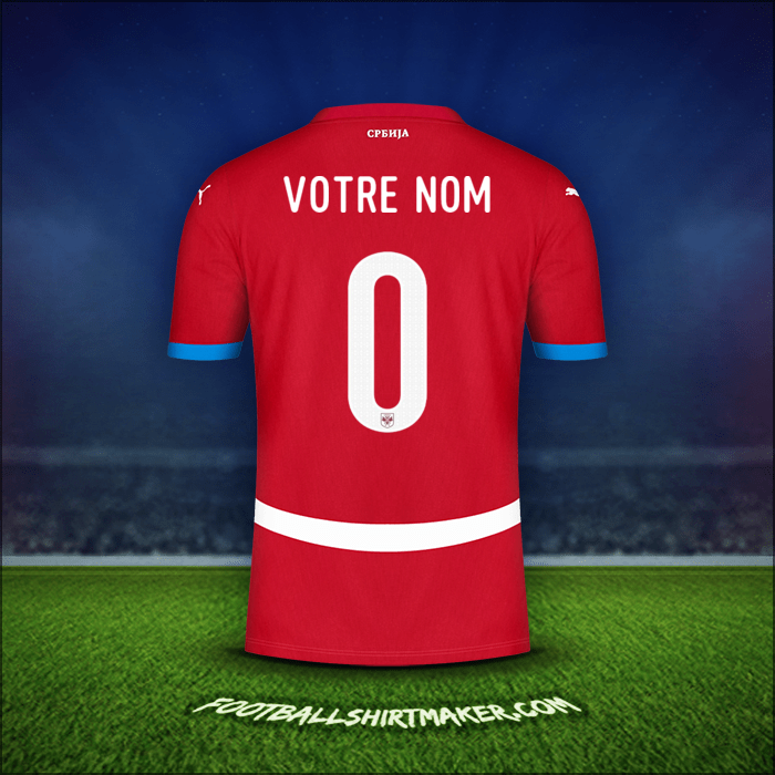 Maillot Serbie 2024 -  votre nom - 0