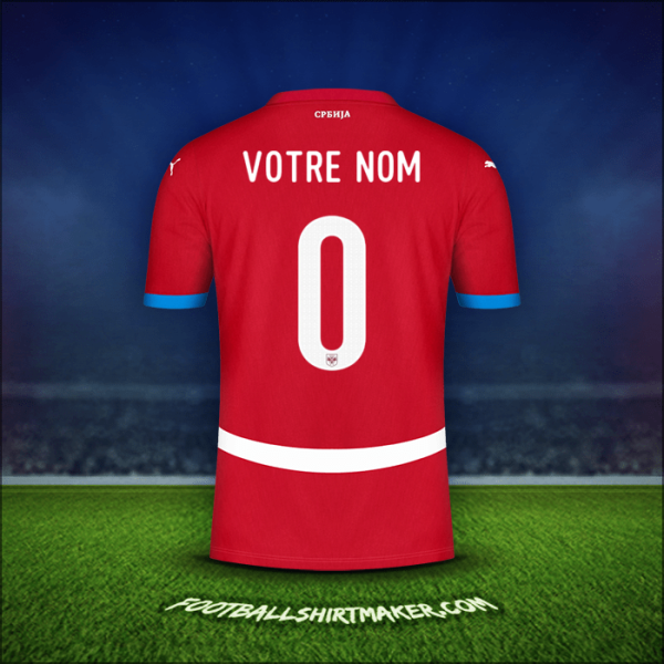 Maillot Serbie 2024 -  votre nom - 0