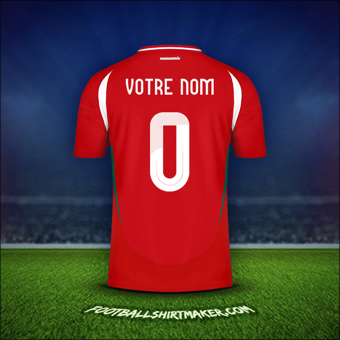 Maillot Hongrie 2024 -  votre nom - 0