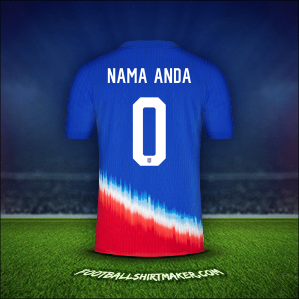 Jersey Amerika Serikat 2024 Alternatif -  nama anda - 0